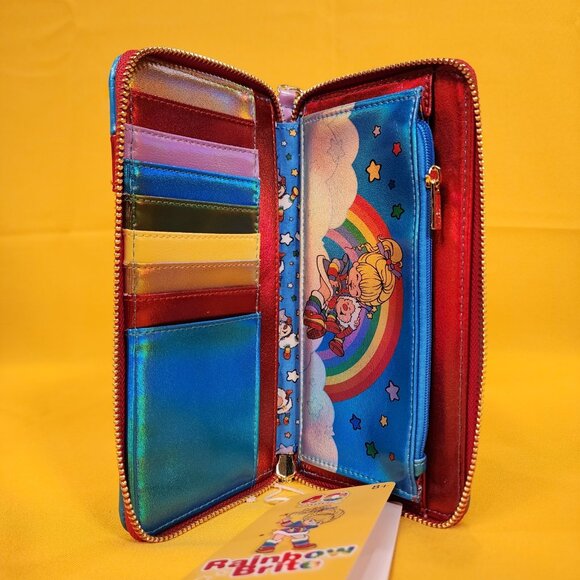 Loungefly Rainbow Brite Cosplay Rainbow Metallic 80s Cartoon Wristlet Wallet NEW - Picture 12 of 15